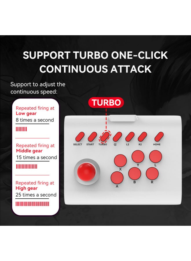 Generic Switch Arcade Shaker Mobile Phone Android IOS Street Fighter Boxer Game Rocker Handle Multi-function Game Control-Product Color:Black  - Image 5