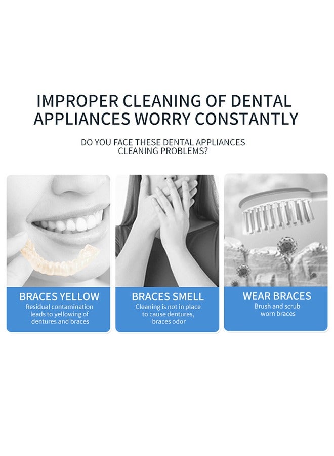 APPTRIN Retainer Cleaner，Retainer Cleaner Tablets Denture Cleaning Tablets for Dental Appliances and Night Mouth Guard Cleanser Removes Odors Stains Plaque-36Tablets - Image 5
