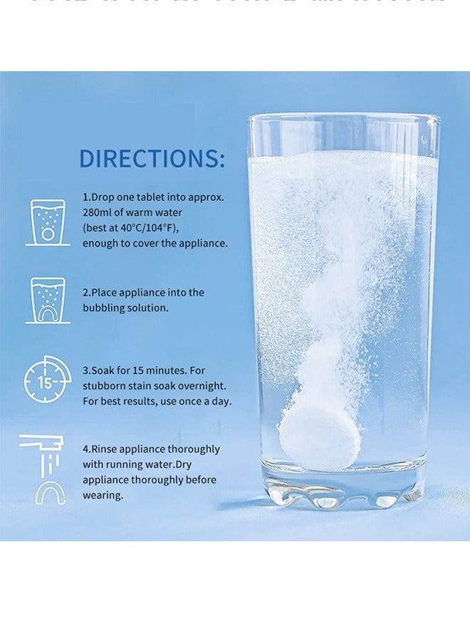 APPTRIN Retainer Cleaner，Retainer Cleaner Tablets Denture Cleaning Tablets for Dental Appliances and Night Mouth Guard Cleanser Removes Odors Stains Plaque-36Tablets - Image 3