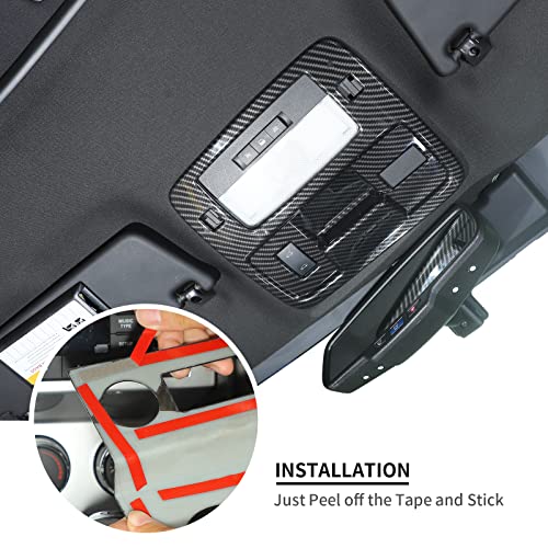 Jimen Reading Light Panel Cover Trim for 2010-2015 Chevrolet Camaro, Inner Accessories (Carbon Fiber) - Image 5