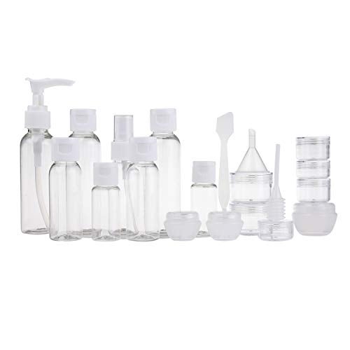 Kare Kind Travel Bottle Set - Refillable - TSA/Airline Approved - 8 Bottles and 9 Jars - 3 Tools (Pipette, Funnel and Mini Spatula) - for Downsized Portions of Your Favorite Cosmetics, Lotions and Creams - Image 2