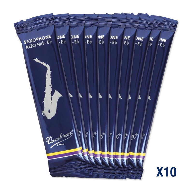 Vandoren SR213 Alto Sax Traditional Reeds Strength 3; Box of 10 - Image 3