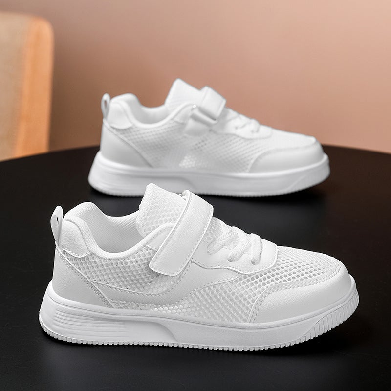 Children'S White Shoes 2025 Boys' Sports Shoes Breathable Girls' Sneakers Kindergarten Children'S Day Performance Shoes - Image 1