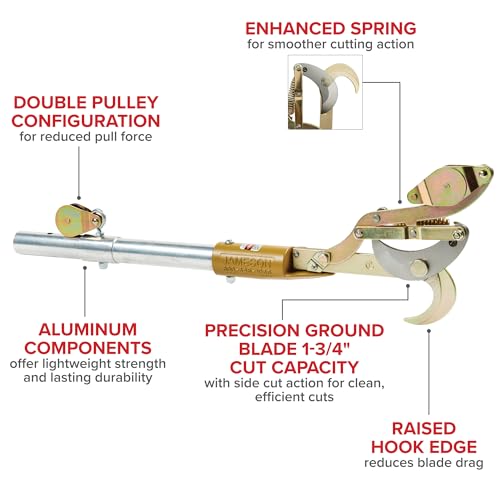 Jameson JA-34DP-PKG Big Mouth Side Cut Double Pulley Tree Pruner Kit - Image 4