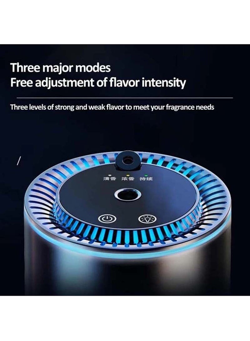 دبليو تيك WTech Car Frangnance Diffuser USB Mini Hummidifier بالموجات فوق الصوتية ناشر الزيت العطري منعش الهواء Cool Mist لغرفة نوم مكتب السيارة - أسود) - Image 5