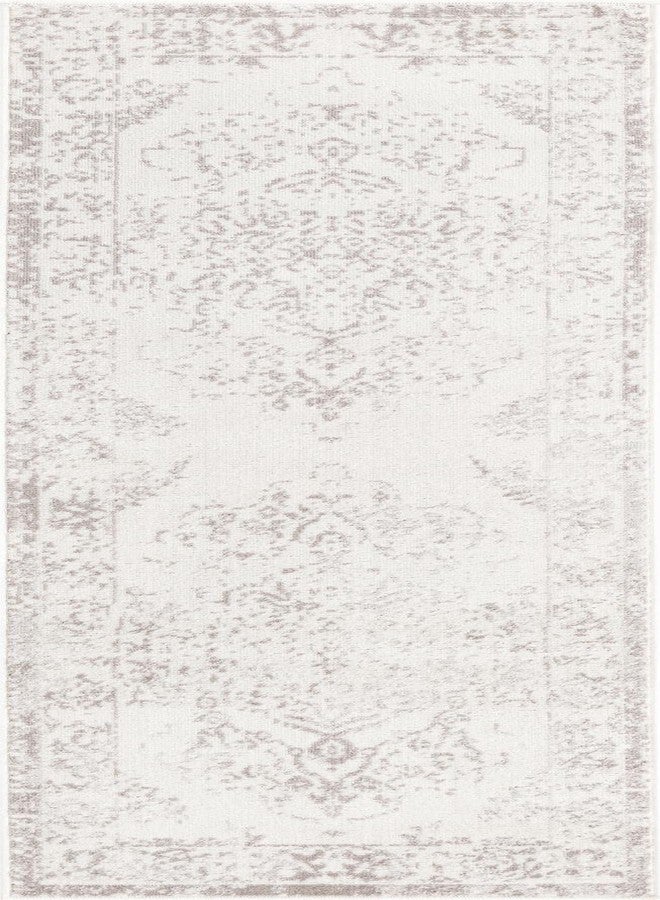 Unique Loom Oxford Collection Area Rug - Bodleian (2' x 6' 1" Runner, Ivory/ Gray) - Image 2
