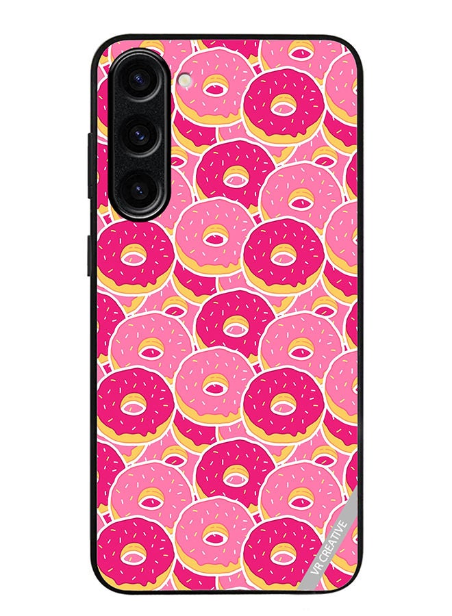 VR CREATIVE Protective Case Cover For Samsung Galaxy S23 Plus Pink Donuts Design Multicolour - Image 1