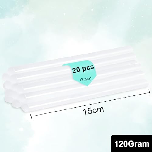 GLUN® Glue Sticks, 7mm Transparent Glue Gun Sticks, 20 Piece for DIY Craft Work, Gift Decoration Electronics Repairing & Home Use - Image 3