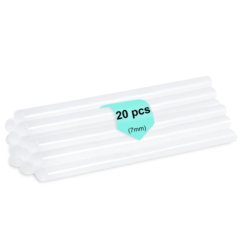 GLUN® Glue Sticks, 7mm Transparent Glue Gun Sticks, 20 Piece for DIY Craft Work, Gift Decoration Electronics Repairing & Home Use - Image 4