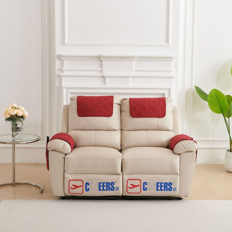 Yi Tong Hong New Cross-Border Sofa Armrest Pad 3-Piece Set with Headrest Pillow and Storage Pocket for Recliner and Sofa - Image 1