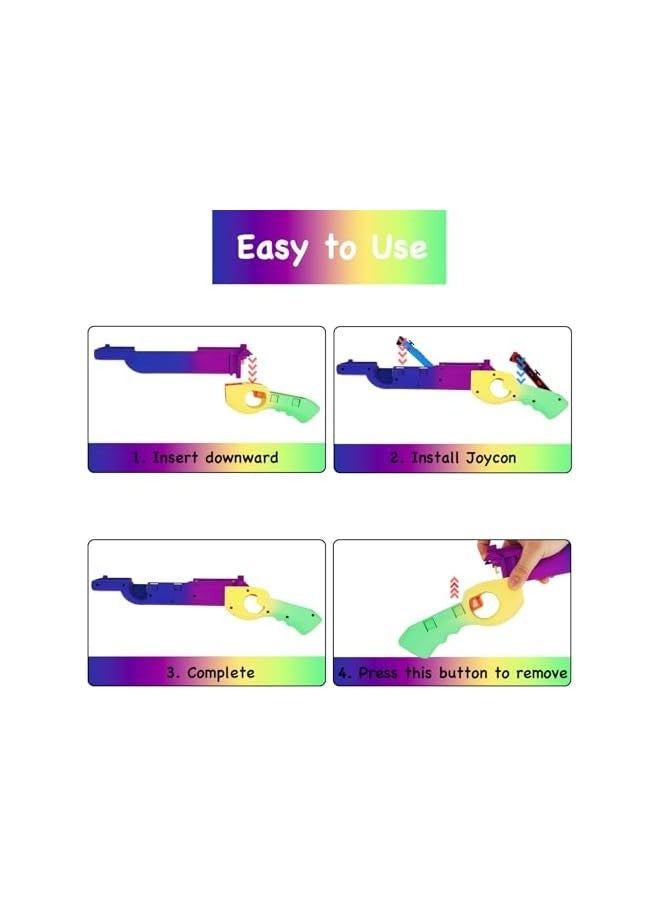 PROMASS Game Gun Compatible with Switch/OLED, Replacement Gun Controller Gaming Accessory for N-Switch Shooting Games, Replacement for Joy-Con Gun Controller Game, (Splatoon 3) - Image 3