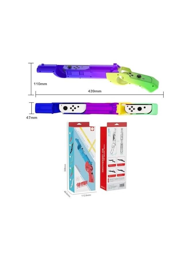 PROMASS Game Gun Compatible with Switch/OLED, Replacement Gun Controller Gaming Accessory for N-Switch Shooting Games, Replacement for Joy-Con Gun Controller Game, (Splatoon 3) - Image 2