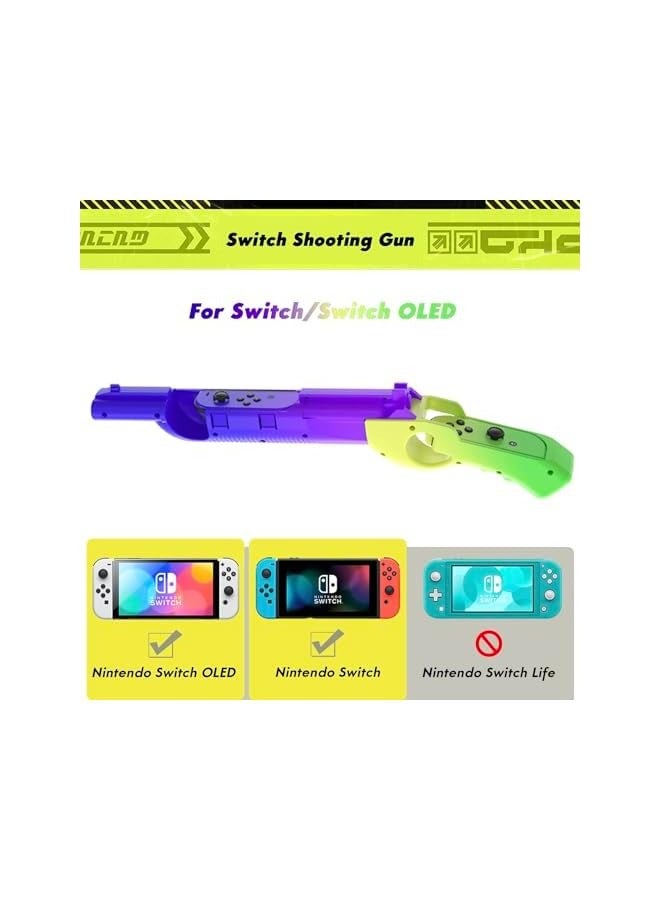 PROMASS Game Gun Compatible with Switch/OLED, Replacement Gun Controller Gaming Accessory for N-Switch Shooting Games, Replacement for Joy-Con Gun Controller Game, (Splatoon 3) - Image 4