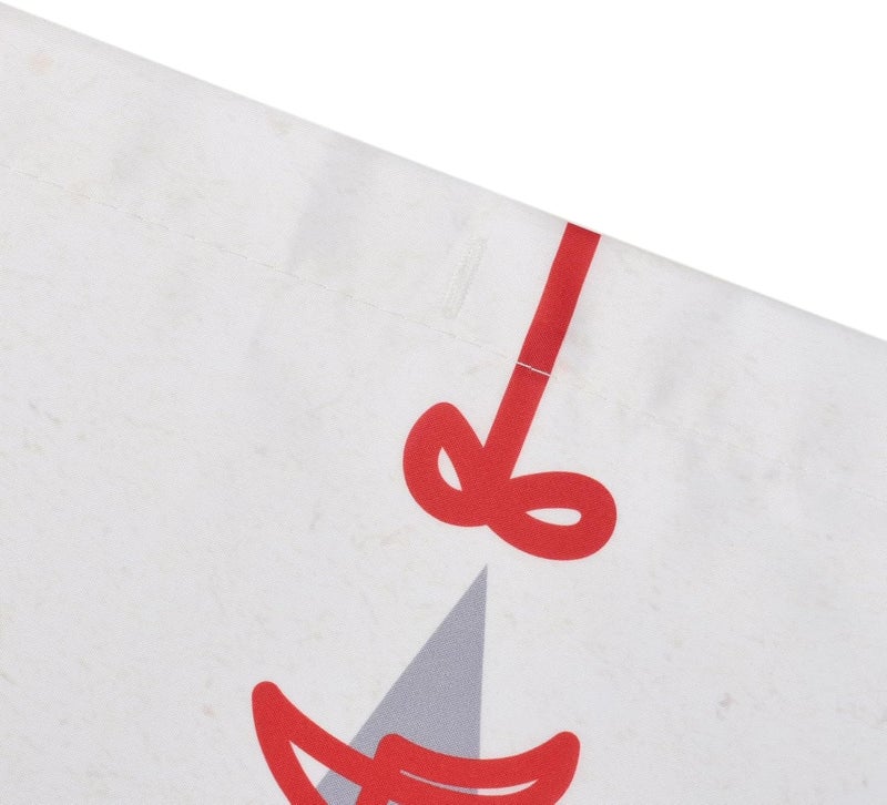 Sunlit Merry Christmas Abstract Xmas Trees Shower Curtain, Red Line Hang on Pine Tree Shower Curtain for Bathroom Decor, 71x71 Inch - Image 5