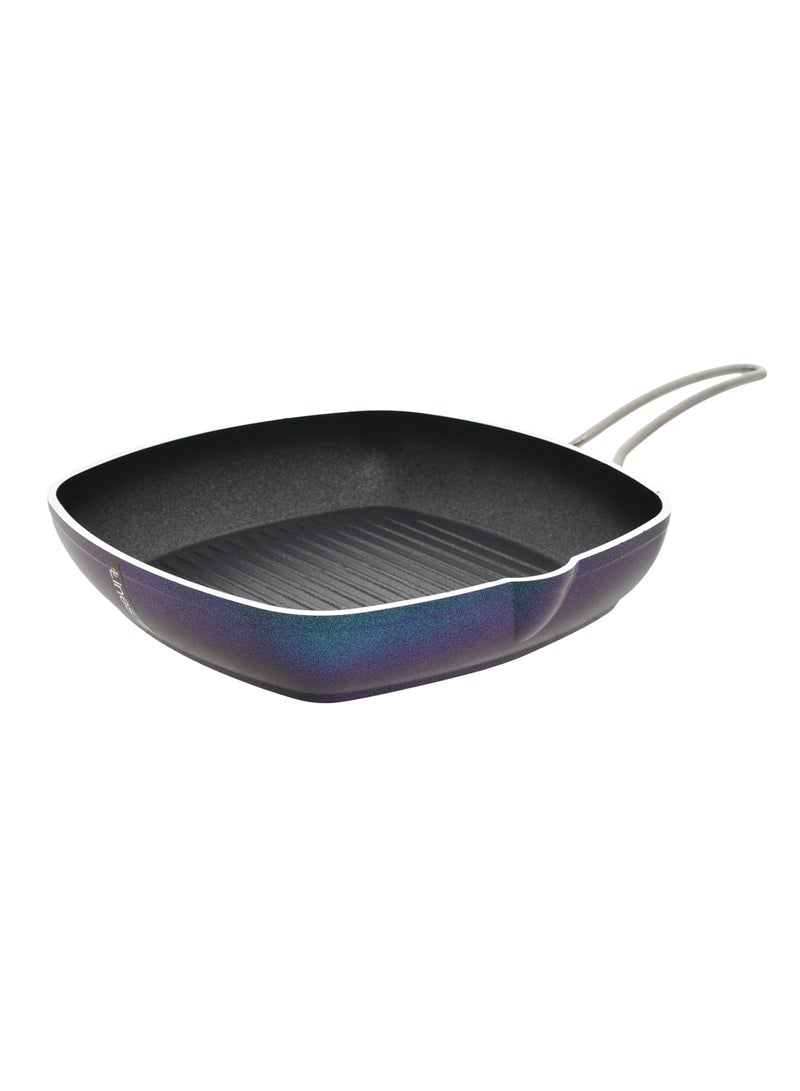 Lines Turkish Granite Cookware Set – 14 Piece Set – Stainless Steel Lid – Suitable for all stovetops – Made in Turkey  Lines Turkish Granite Cookware Set – 14 Piece Set – Sizes 18/20/24/28 cm + 26 cm Crepe Pan + 28 cm Grill Pan + 16 cm Casserole Dish + 34.5 cm Oven Tray + Cake Pan – Stainless Steel Lid – 8 Colors blue/purple - Image 4