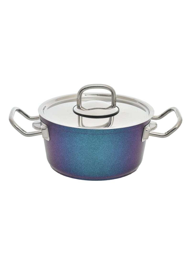 Lines Turkish Granite Cookware Set – 14 Piece Set – Stainless Steel Lid – Suitable for all stovetops – Made in Turkey  Lines Turkish Granite Cookware Set – 14 Piece Set – Sizes 18/20/24/28 cm + 26 cm Crepe Pan + 28 cm Grill Pan + 16 cm Casserole Dish + 34.5 cm Oven Tray + Cake Pan – Stainless Steel Lid – 8 Colors blue/purple - Image 3
