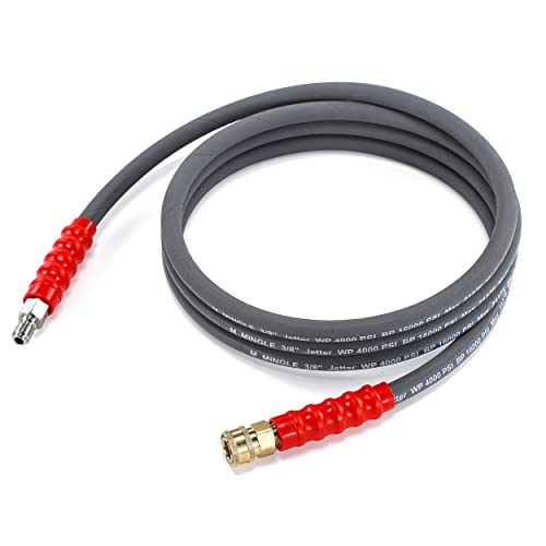 M MINGLE Pressure Washer Jumper Hose, 10 FT Whip Hose for Power Washer, Hose Reel Connector for Pressure Washing with 3/8 Inch Quick Connect - Image 1