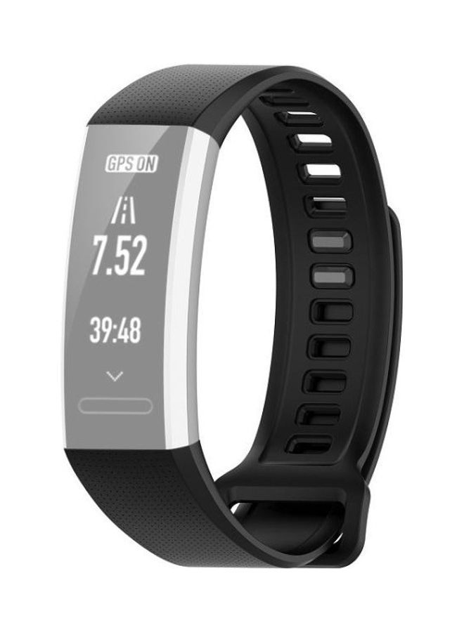 NIBEMINENT For Huawei Band 2 Pro / ERS-B19 ERS-B29 Sports Bracelet Silicone Strap Black  - Image 1