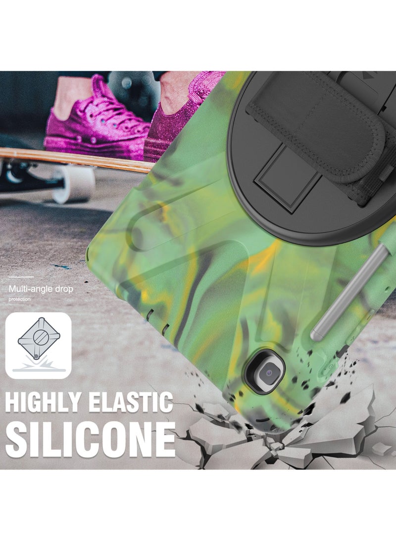 روك بو جراب لهاتف Samsung Galaxy Tab S6 Lite مقاس 10.4 بوصة 2024/2022/2020 (SM-P620/P610/P613/P615/P619) جراب سيليكون مع حامل دوار 360 درجة ومقبض وحامل قلم S لجهاز S6 Lite مقاس 10.4 بوصة - Image 5