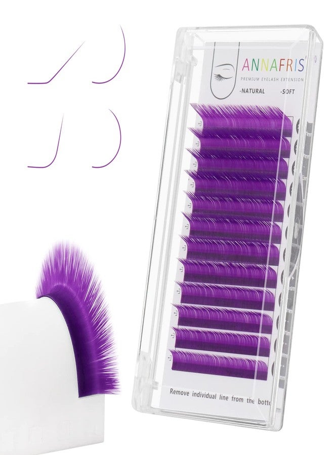 ANNAFRIS Colored Eyelash Extension Classic Purple 0.07 D Curl 8-15mm Mixed Volume Lash Extension Individual False Eye Lashes With Color By ANNAFRIS (Classic Purple,0.07 D 8-15mm Mix) - Image 1