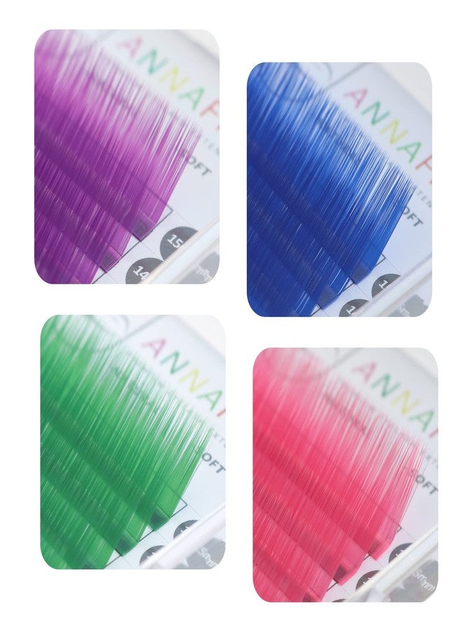 ANNAFRIS Colored Eyelash Extension Classic Purple 0.07 D Curl 8-15mm Mixed Volume Lash Extension Individual False Eye Lashes With Color By ANNAFRIS (Classic Purple,0.07 D 8-15mm Mix) - Image 3