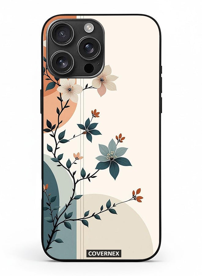 Covernex Apple iPhone 16 Pro Max Protective Case Cover Printed Featuring Elegant Leafy Branches - Image 2