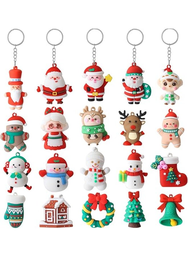 20 pieces - Christmas Rubber Keychains Bulk - Image 1