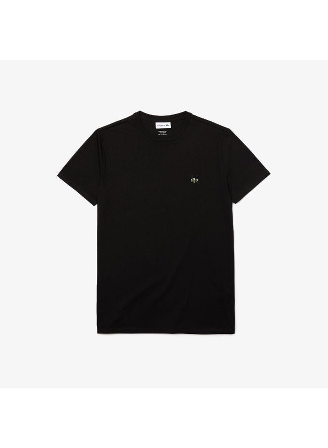 Lacoste Men’s Crew Neck Pima Cotton Jersey T-Shirt Short Sleeve Cotton Black M