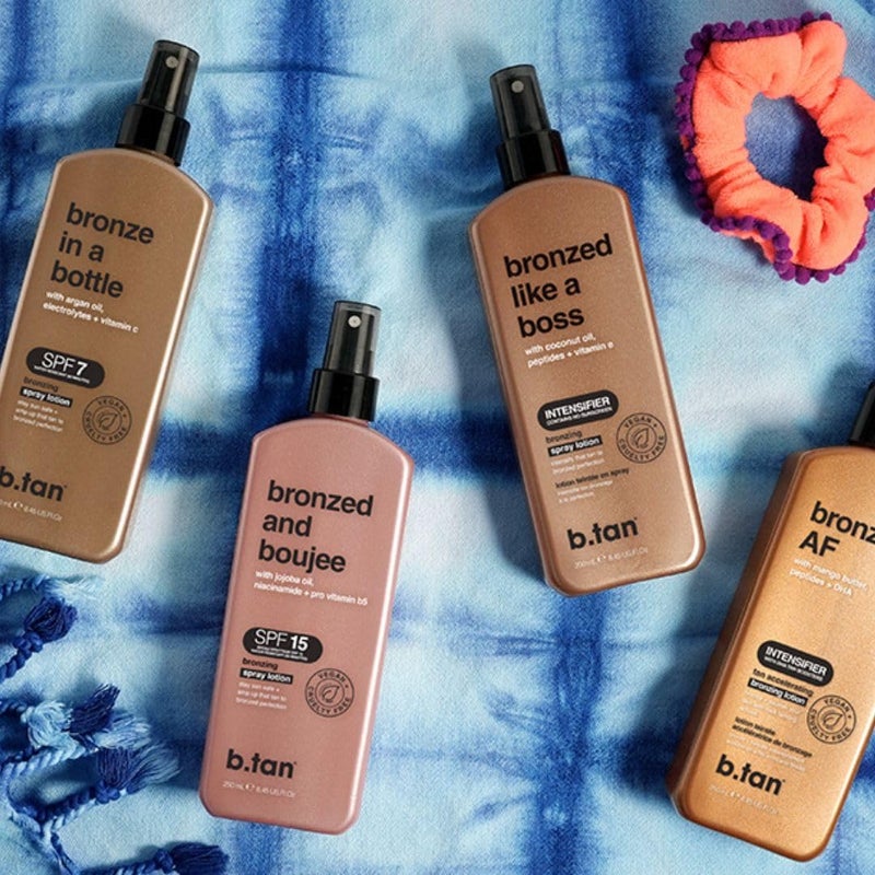 b tan b.tan Sun Tanning Lotion Spray | Bronzed Like a Boss - Brown Outdoor Bronzing Accelerator, Best Tan Intensifier, No SPF, Packed with Coconut Oil, Peptides, & Vitamin E, Austrailian Brand, 8.45 Fl Oz - Image 2