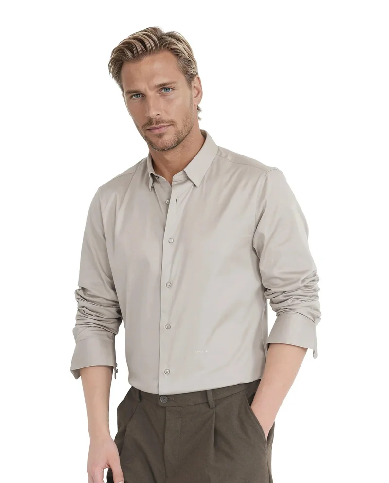 Rare Rabbit Men's Regular Fit Plain Shirt