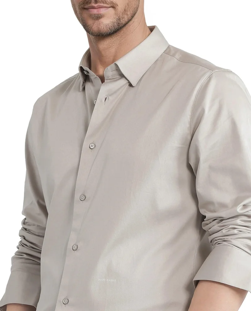 Rare Rabbit Men's Regular Fit Plain Shirt