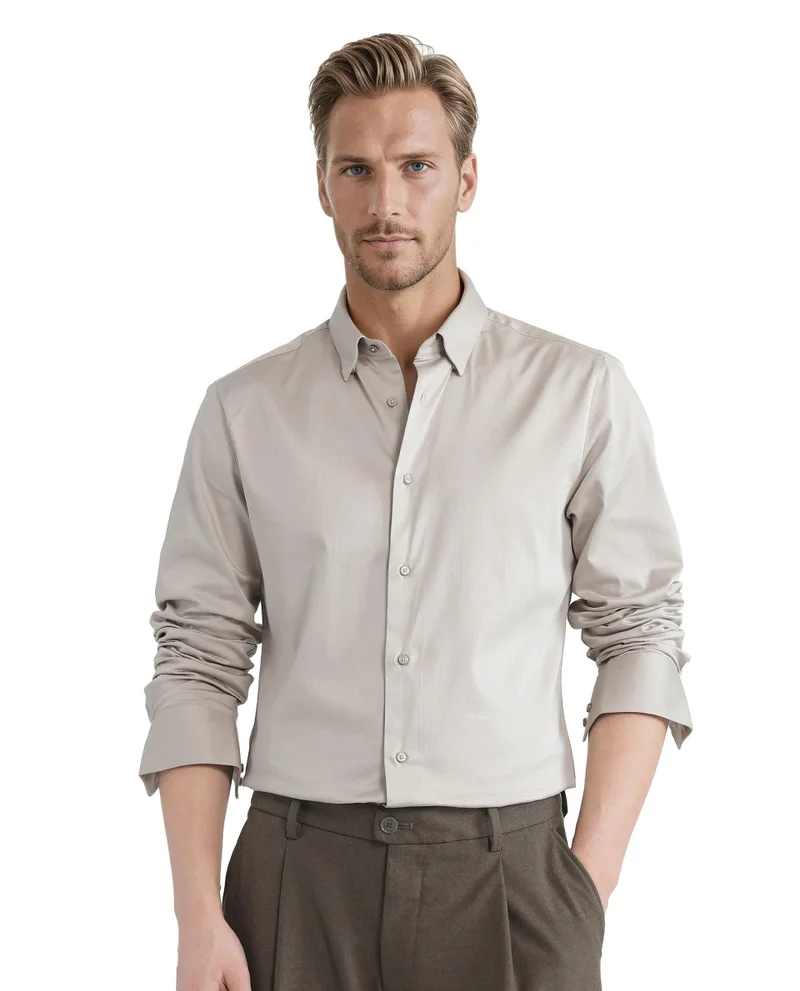 Rare Rabbit Men's Regular Fit Plain Shirt