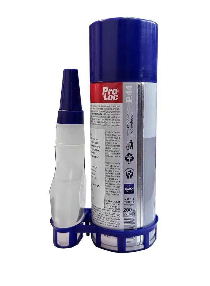 PROLOC Universal Express Glue 2-Component Activator (400ml + 100g) – High Viscosity, Fast-Curing Cyanoacrylate Adhesive for Wood, Plastic, Rubber, and Leather - Image 2