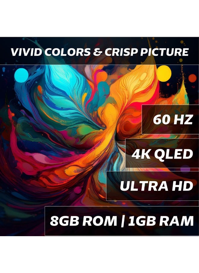 General Gold Smart TV 70" QLED 4K UHD, 2024 NEW Model, WebOS Television, WiFi Bluetooth, Voice Recognition, Frameless Design, Netflix, YouTube, Prime Video