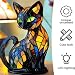 Gutsyluv Cat LampRetro Cats Stained Resin Cat Tabletop Night LightStained Animal Lamps3D Cute Pet Themed Led Table LampsGifts for Cats Lovers cat A - Image 2