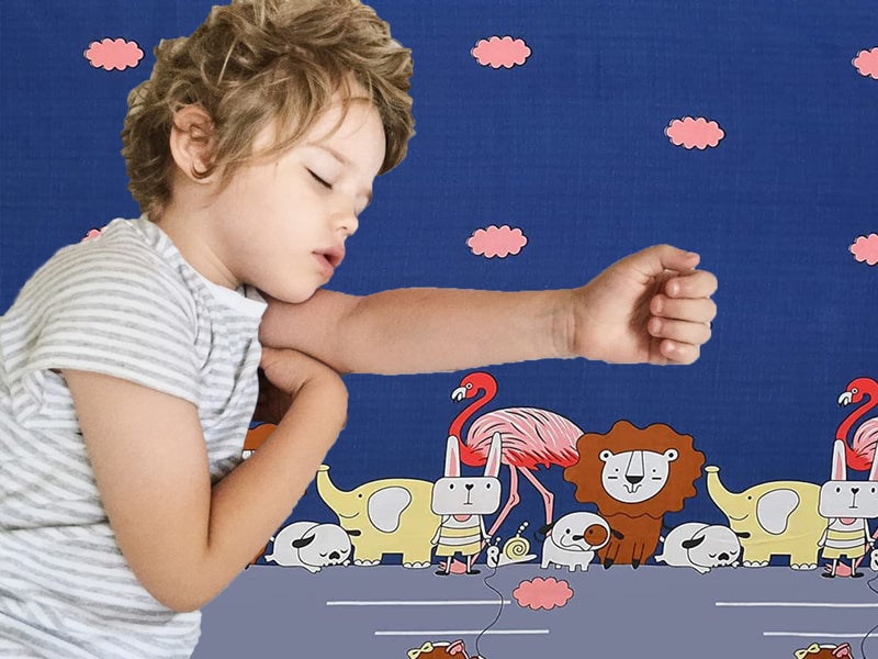 Filymore Kids Bed Sheet for Double Bed Made with Microfiber 240 TC Bedsheet Wrinkle Free Soft | Animal Carnival for Kids Double Size (90x90 Inches/Boys Girls Room)(Blue) - Image 4