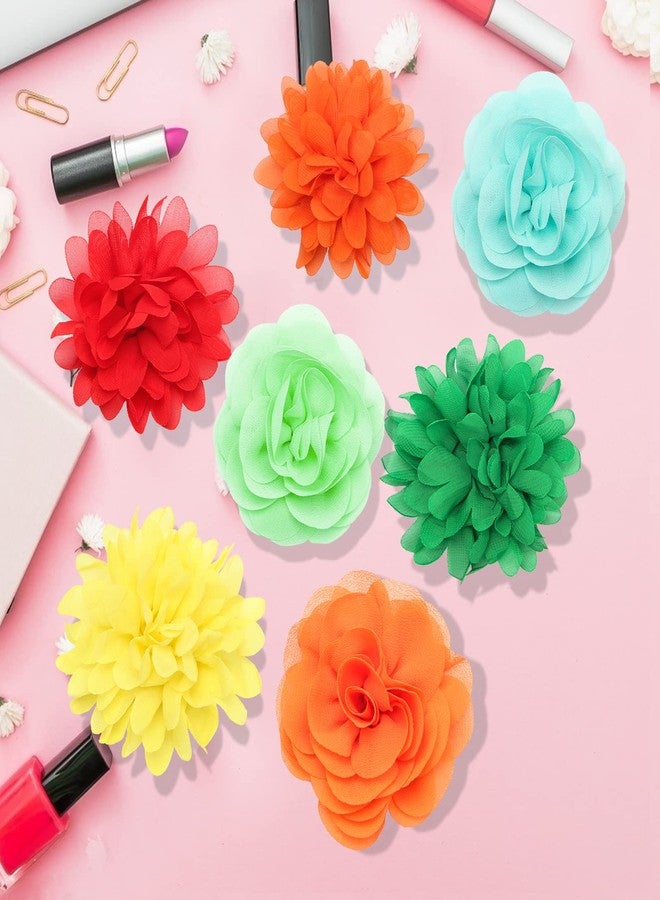Catcan 20Pcs Dog Flower Collar Accessory, Multi-Color Pet Flower Collars 2 Style Soft Chiffon Dog Bow Tie For Puppy Grooming Charms Accessories - Image 5