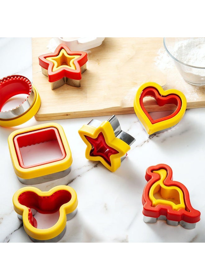 Sandwich Cut Sealing Mold Bread Mold Sandwich Cut Sealer Baking Tools Sandwich Mold-Color:Orange