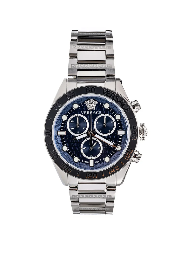 VERSACE Greca Dome Chronograph Quartz Blue Dial Watch