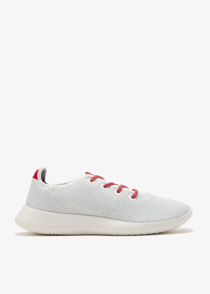 اول بيردز Men's Tree Runners - Blizzard/Bold Red (Blizzard Sole)