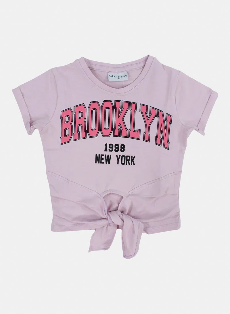 Solang Girls Cotton Printed T-Shirt - Image 1
