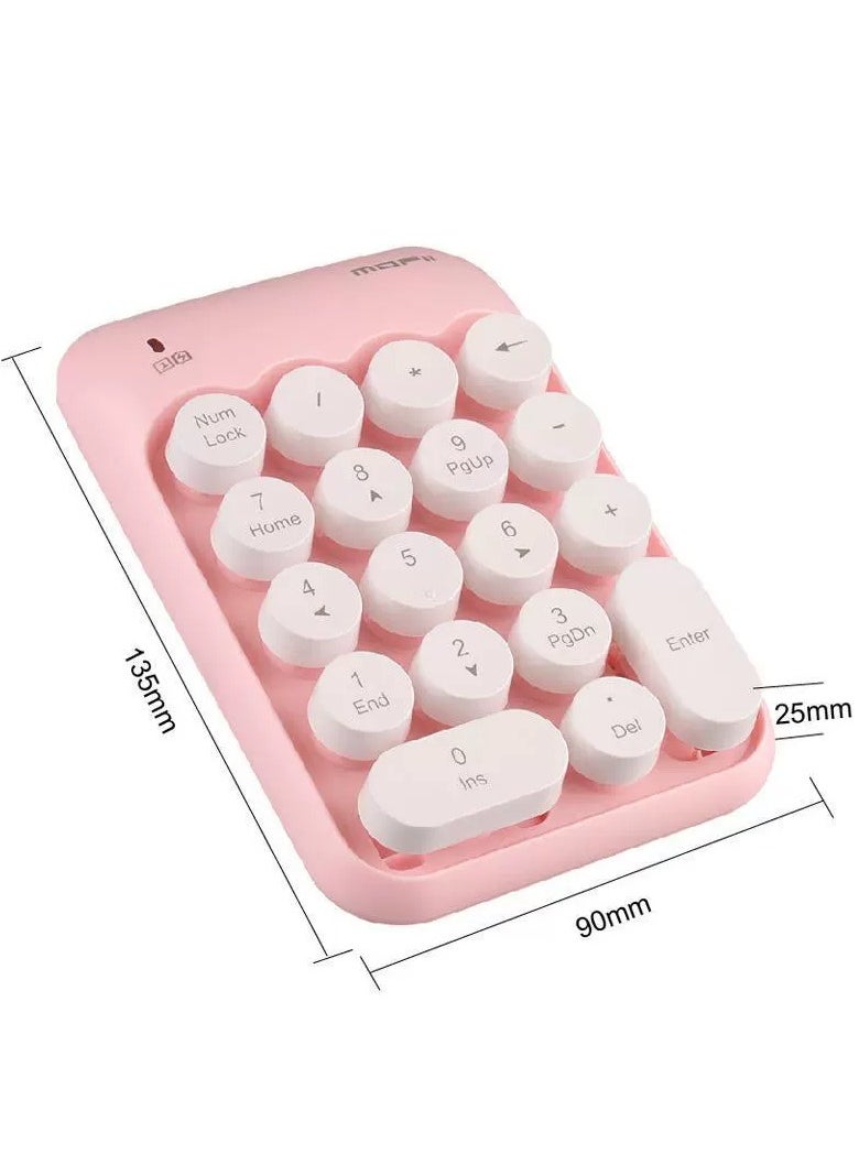 Loquat - Wireless Numeric Keypad, Cute Colourful Numeric Keypad, Portable 2.4 GHz Numeric Expansion Keyboard, 18 Keys Numeric Keypad for Laptops, Desktop PC - Image 1