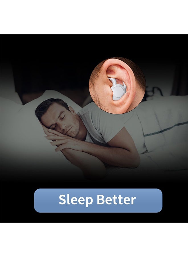 imebobo Noise Reduction Ear Plugs, NRR 40dB Ultra Comfortable Silicone Reusable Ear Plugs for Sleeping, Snoring Swimming, Studying, Concerts, Noise Cancelling and Hearing Protection Grey - Image 4