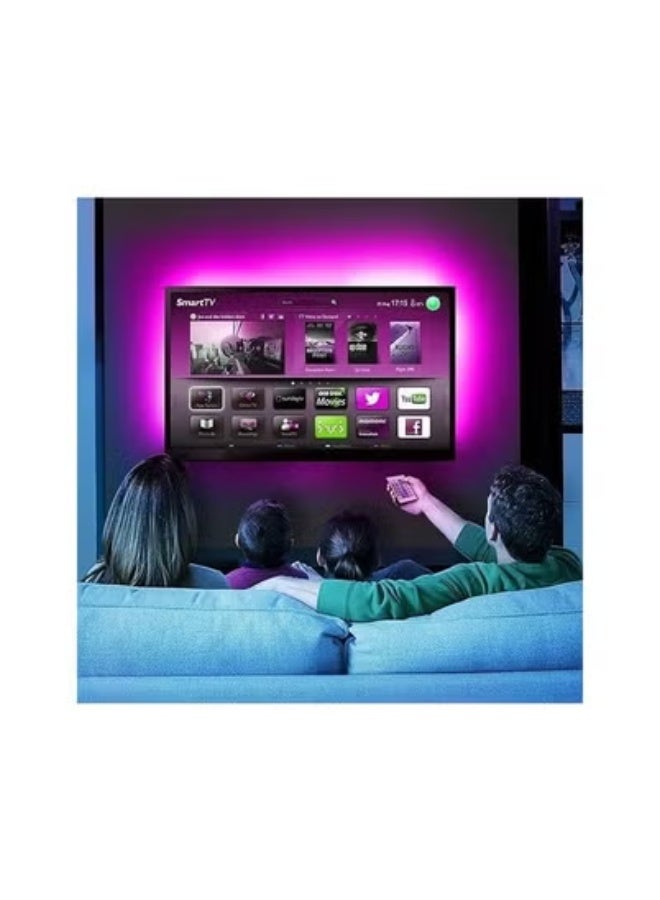 JAJEEK ✨ 5m Bluetooth LED Strip with USB RGB TV Backlight – Smart App Controlled & Music Sync LED Lights | 24-Button Remote Included | Adjustable Brightness & Color Modes for Dynamic Ambiance | Easy Installation & USB Powered | Perfect for Home, Bedroom & TV Decoration  - Image 2
