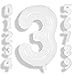 SUWEN 40 Inch White Large 3 Balloon Number Big Foil Helium Number Balloons 09 Giant Jumbo Happy 3rd Birthday Party Decorations for Boy or Girl Huge Mylar Anniversary Party Supplies - Image 4