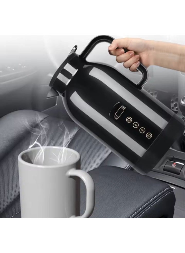 ZOOM Portable car kettle, travel water heater, 304 stainless steel, large capacity, for cars, 12V, 24V, tea, coffee, car, 1200ml - Image 4