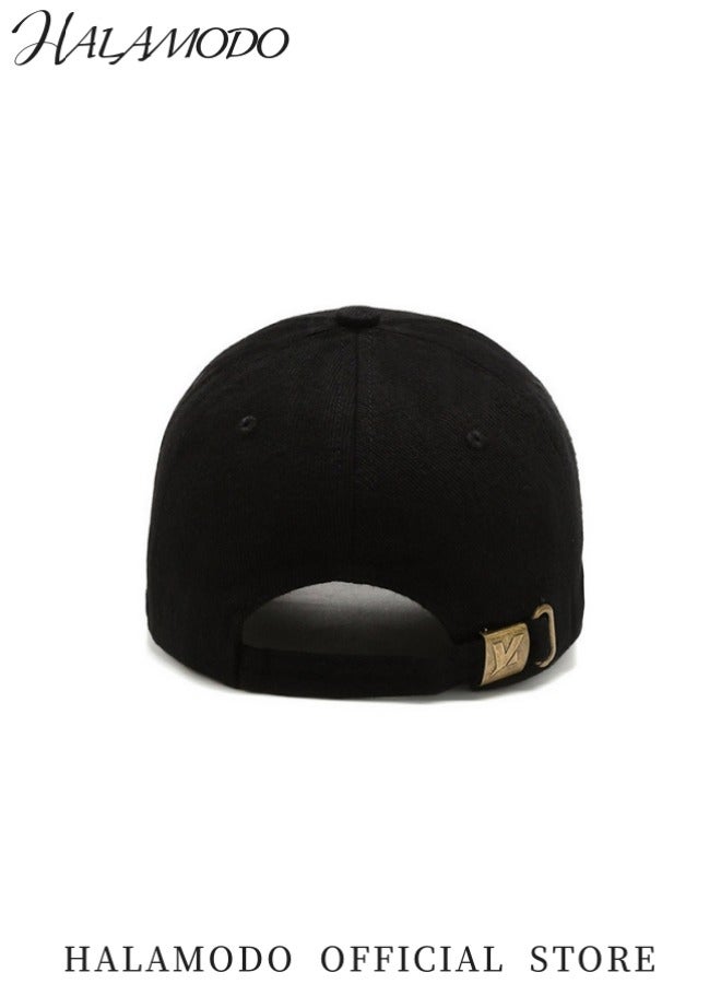 هالامودو قبعة بيسبول كلاسيكية 100% قطن قبعة دنيم مغسولة قديمة قابلة للتعديل للرجال والنساء يونيسكس - Image 2