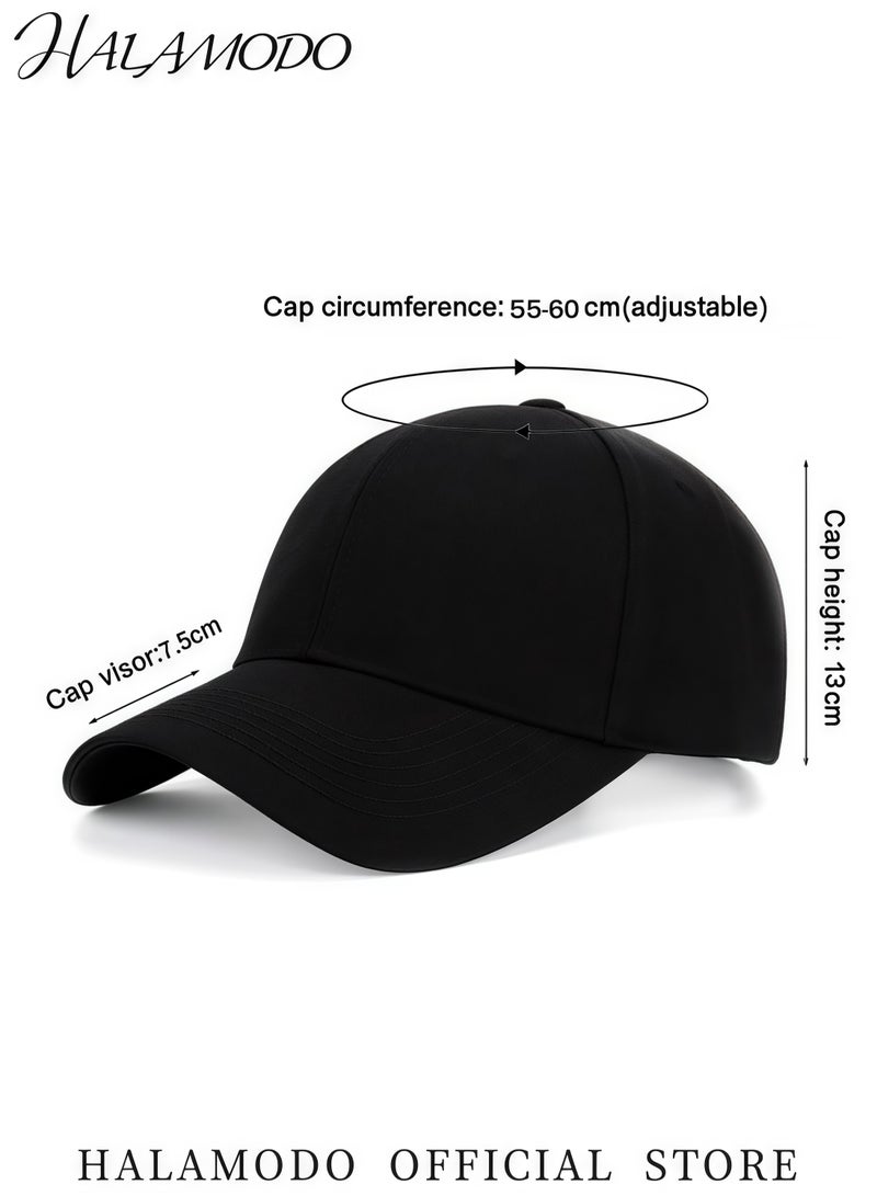 هالامودو قبعة بيسبول كلاسيكية 100% قطن قبعة دنيم مغسولة قديمة قابلة للتعديل للرجال والنساء يونيسكس - Image 5