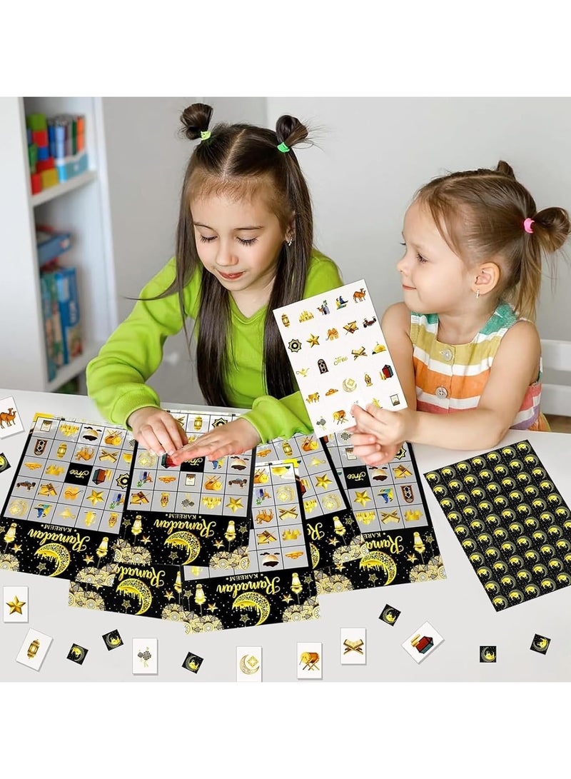 TAPIT Ramadan Kareem Bingo Game Cards Eid Mubarak Party Bingo Games for Kids Ramadan Mubarak Party Decorations Ramadan Mubarak Bingo Cards for 24 Players - Image 3