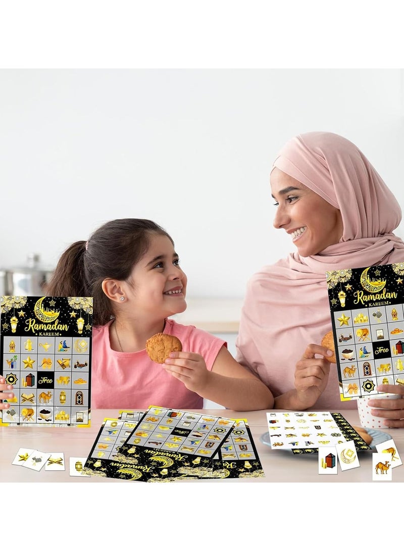 TAPIT Ramadan Kareem Bingo Game Cards Eid Mubarak Party Bingo Games for Kids Ramadan Mubarak Party Decorations Ramadan Mubarak Bingo Cards for 24 Players - Image 4